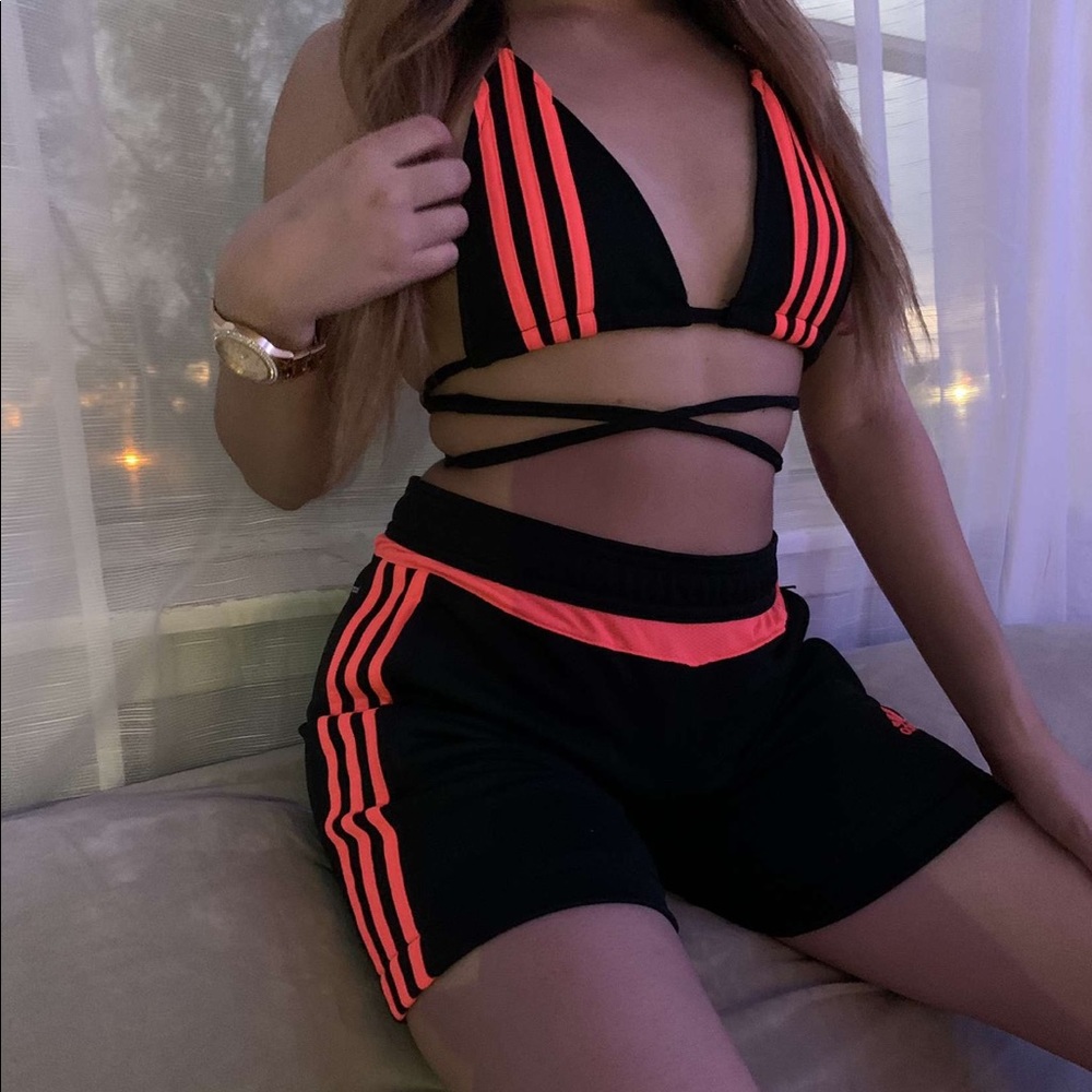 Up-cycled adidas bikini set😍